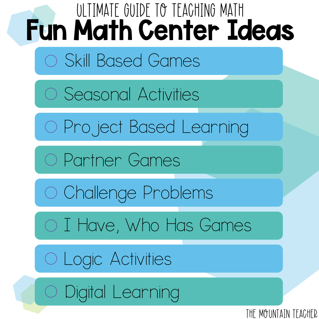 Types Of Math Centers