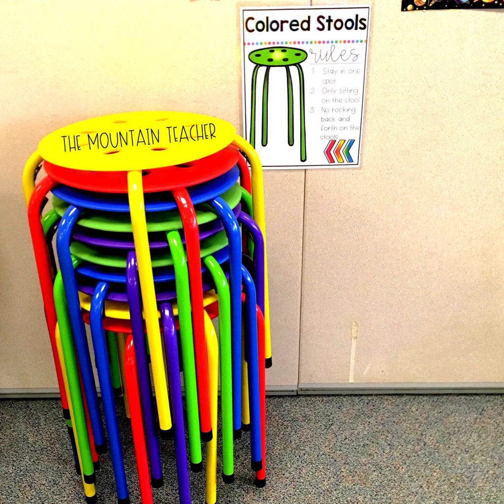 Flexible seating expectations for elementary students.
