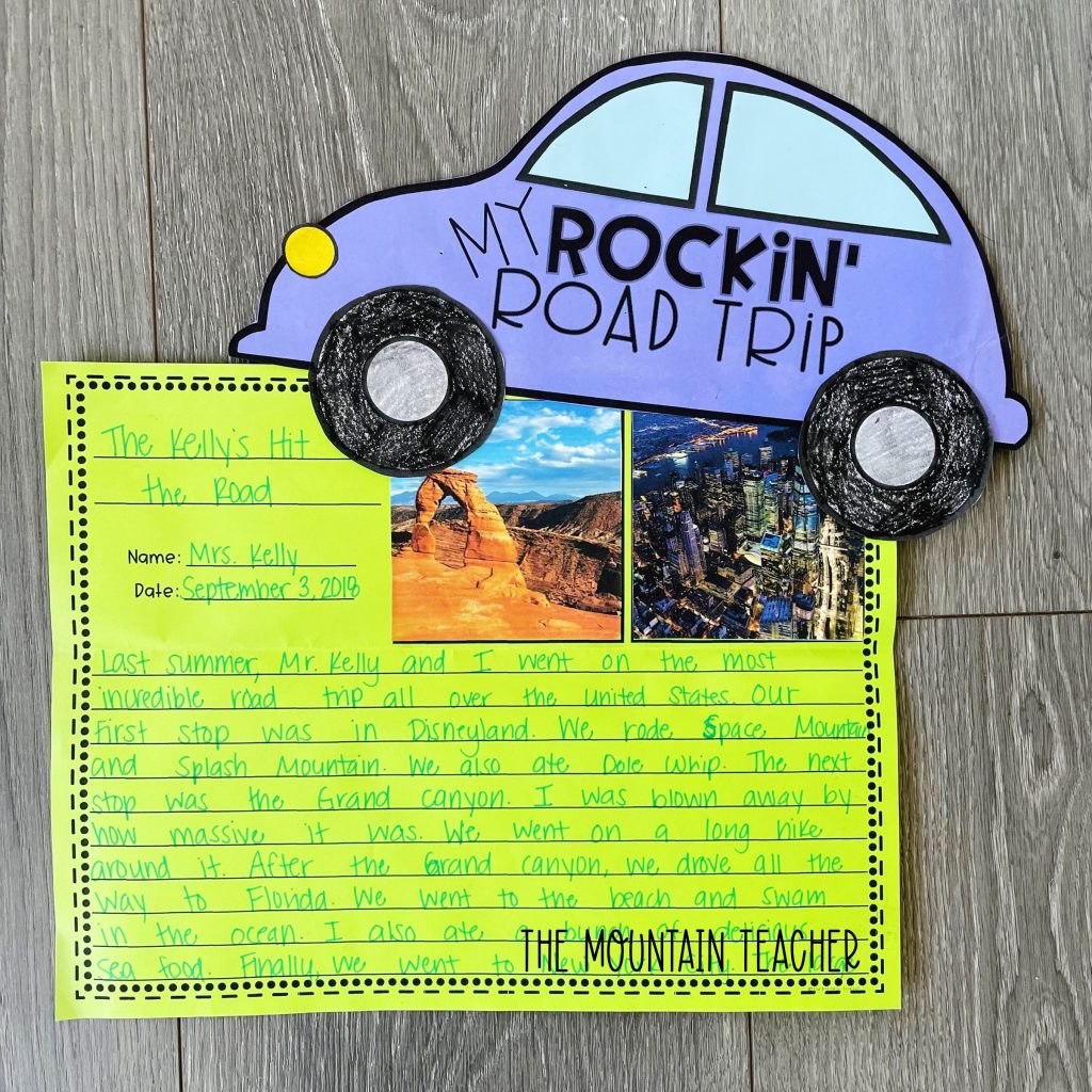 narrative writing activity round up - road trip craft and project