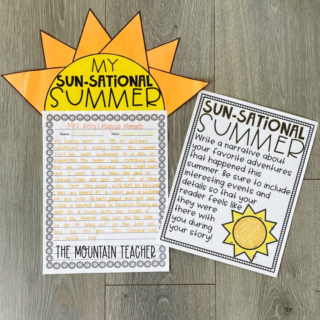 narrative writing activity round up - my summer craft and project