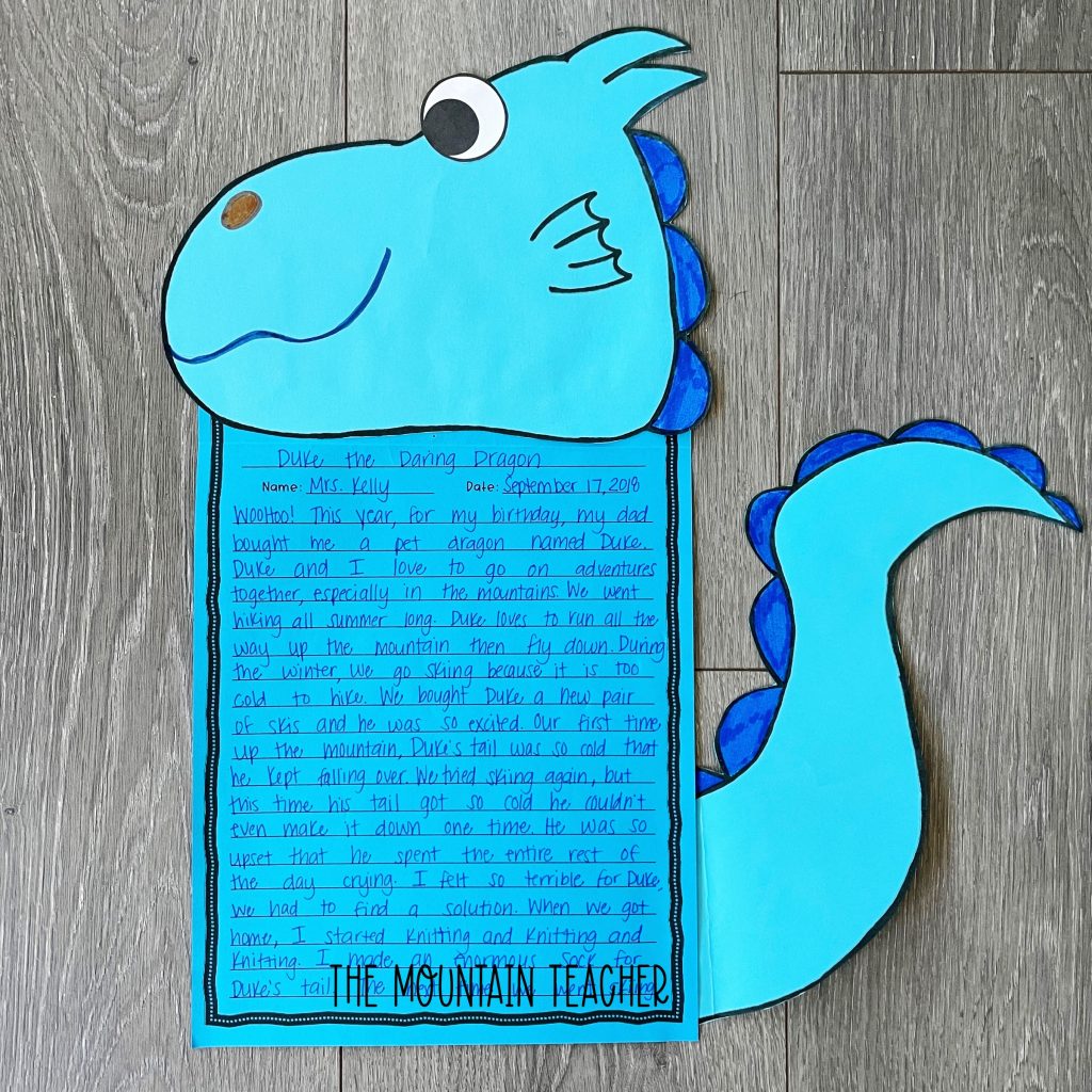 narrative writing activity round up - my pet dragon craft and project