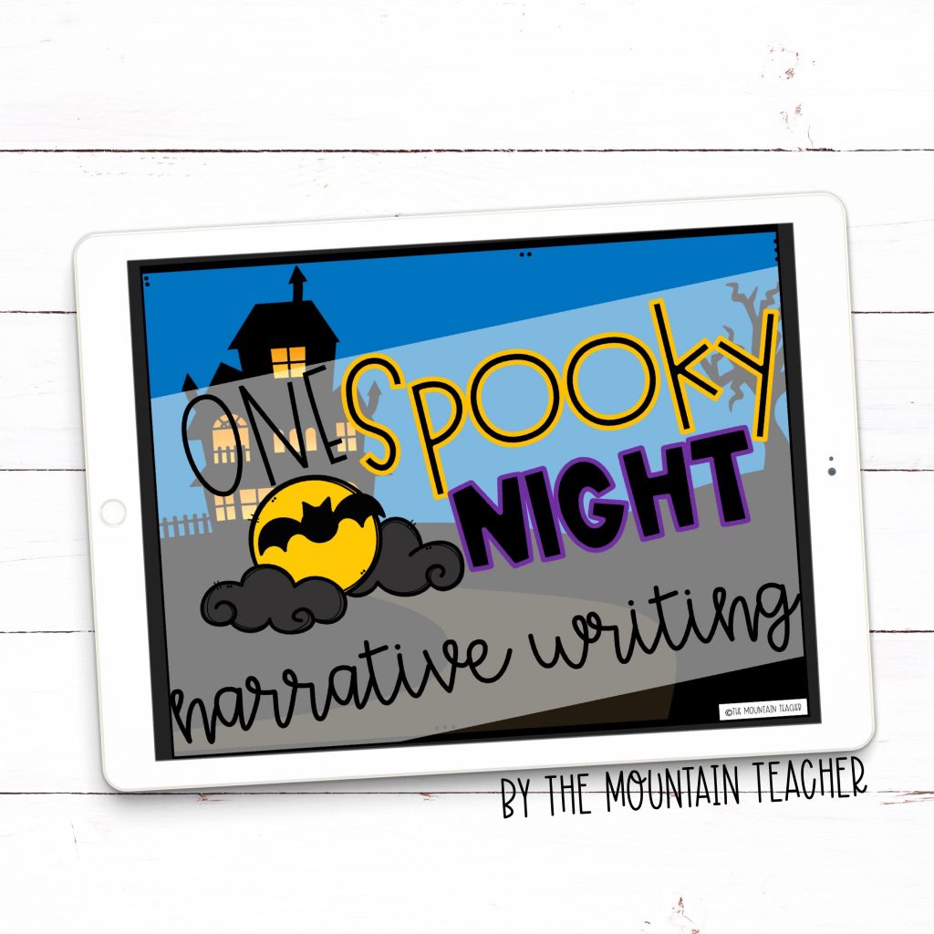 One spooky night digital imaginative narrative writing activity halloween