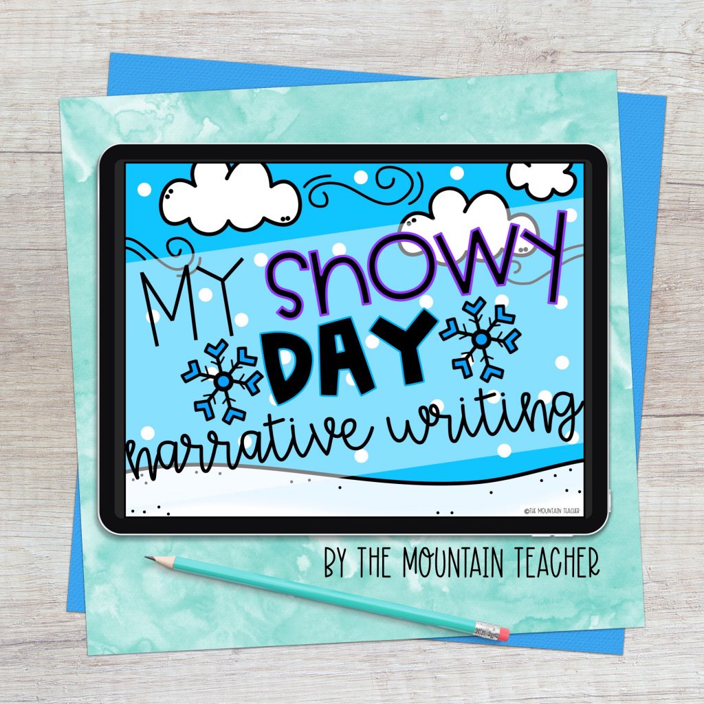 My snowy day winter digital imaginative narrative writing activity