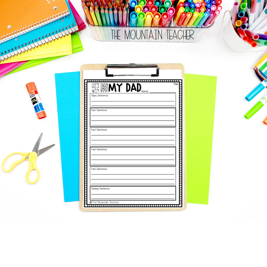 fathers day craft and activity for the classroom | writing