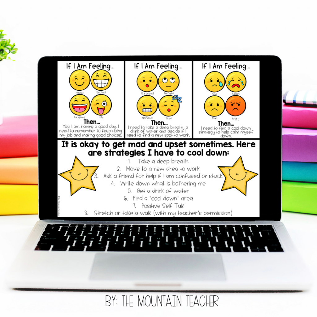Ideas for Managing Emotions in the Classroom | editable emoji feelings chart for students