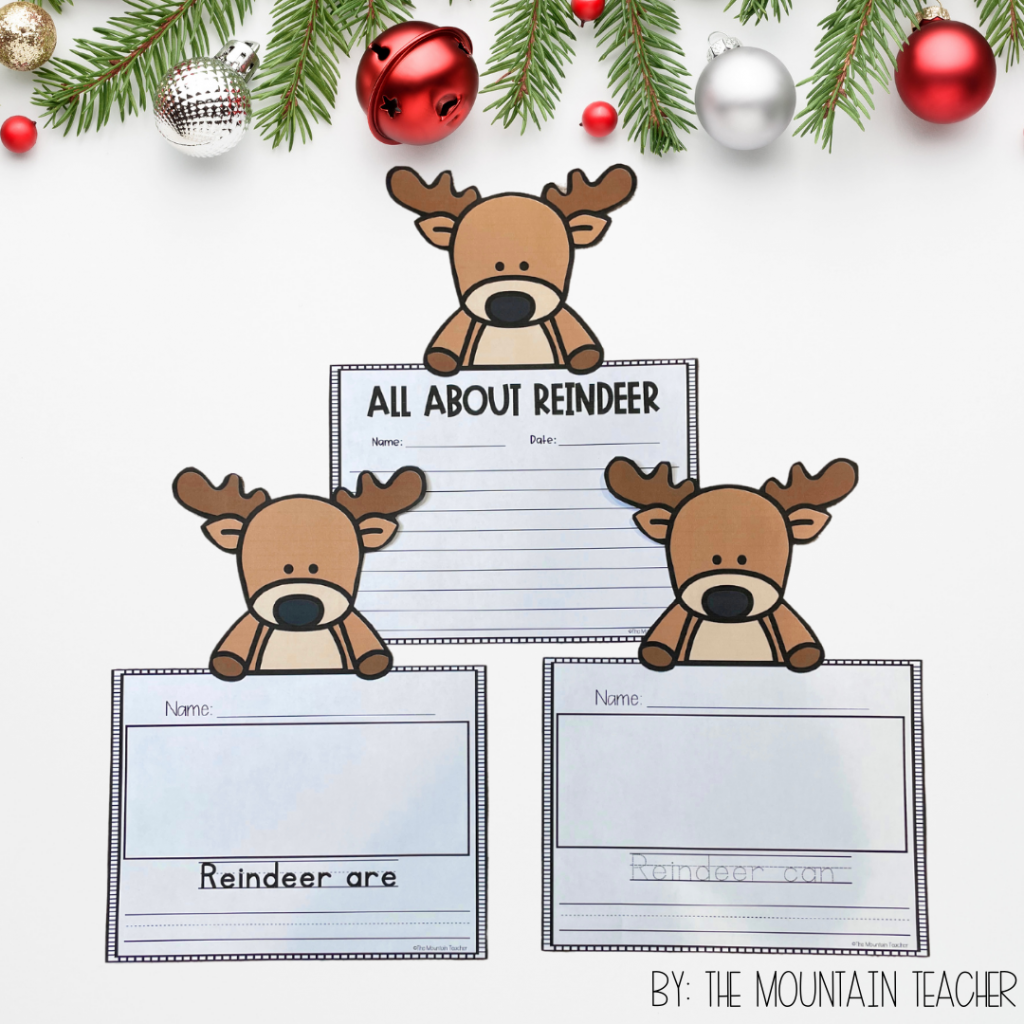 Surprise Students with the Best Holiday and Christmas Writing Prompts | all about reindeer informative writing and research project