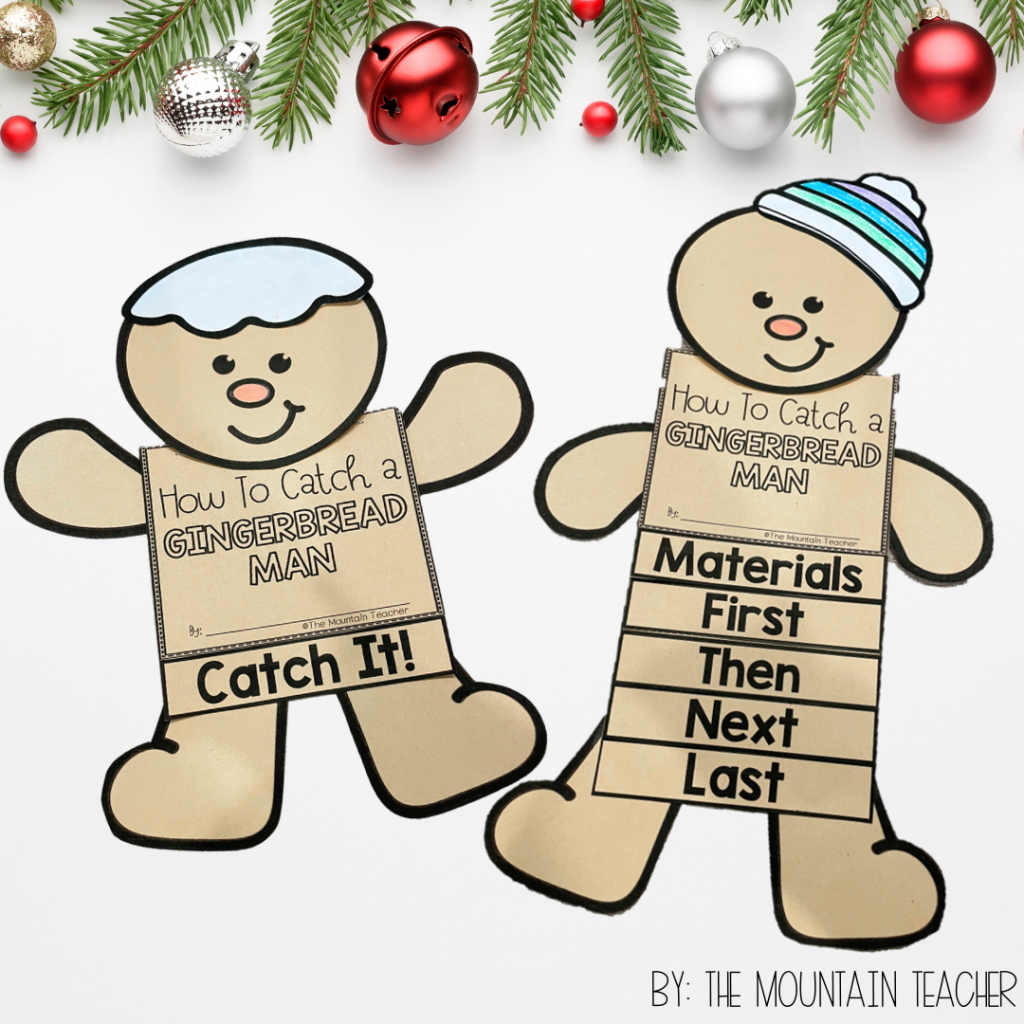 Surprise Students with the Best Holiday and Christmas Writing Prompts | how to catch a gingerbread man procedural writing and flip book