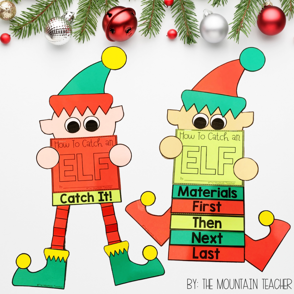 Surprise Students with the Best Holiday and Christmas Writing Prompts | how to catch an elf procedural writing and flip book with craft