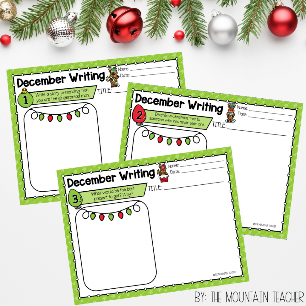 Surprise Students with the Best Holiday and Christmas Writing Prompts | print and digital writing journal for december, christmas and holidays