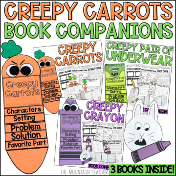 Creepy Carrots, Creepy Pair of Underwear and Creepy Crayon Read Aloud Activities for 1st 2nd or 3rd grade