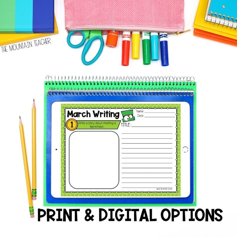 300 Daily Writing Prompts for a No Prep Printable and Digital Year Long Journal - print and digital options on google slides
