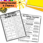 Printable Halloween Writing Activities for Kindergarten, 1st, 2nd or 3rd graders differentiated rubrics and editing checklists