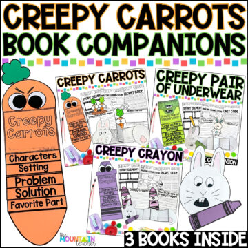 Creepy Carrots, Creepy Pair of Underwear and Creepy Crayon Read Aloud Activities for 1st 2nd or 3rd grade