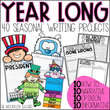 Year of Creative Writing Prompts, Templates, Bulletin Boards and Activities for each season