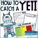 How To Catch a Yeti January Writing Template and Bulletin Board Craft and Flip Book for Winter