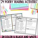 Digital Elements of Poetry Unit - Writing Poems & Figurative Language Activities - 4 Weeks of Vocabulary, 24 Poems for Fluency Practice and Comprehension, Poetry Writing Book, 8 Figurative Language Anchor Charts and 14 Types of Poems, DIGITAL VERSION