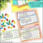 5 Fractions Centers - 2nd Grade Fraction Activities for Geometry - Looking for the BEST fractions centers for your 1st, 2nd or 3rd graders? Don't sleep on these fractions centers and math activities! Students will practice wholes, halves, thirds, fourths, fifths, sixths and more using fun manipulatives such as geoboards and counting bears.