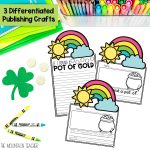 If I Found a Pot of Gold | St Patricks Day Writing Prompt and Bulletin Board - Graphic Organizer, Writing Templates and Fun Rainbow Craft