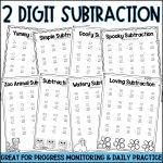 2 and 3 Digit Addition and Subtraction Worksheets BUNDLE - Help your students master two digit and 3 digit addition and subtraction with and without regrouping by using these 90 2 digit and three digit adding and subtracting worksheets. Multi-digit addition math fact worksheets make great for warm ups, reviews, homework, classwork, independent work, etc.