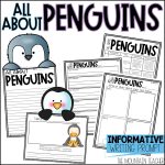 All About Penguins Informative Writing Prompt with Craft for Winter with Graphic Organizers and Templates