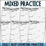 Skip Counting Numbers Worksheets by 5s by 10s and by 100s - Math Charts (100 Chart, 1000 Chart, 120 Chart)