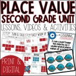 Digital 2nd Grade Place Value Unit and Worksheets for Hundreds Tens and Ones - Get students working with hundreds, tens and ones fluently with this NO PREP 2nd grade place value unit. Students will practice counting and drawing hundreds, tens and ones, understanding the value of 3 digit numbers, expanded form, skip counting 5s, 10s, 100s and 1s, comparing 3 digit numbers and working with odd and even numbers through these sequential place value worksheets and activities. This 3 week place value unit includes 15 days of lesson plans, anchor charts, warm ups, turn and talks, worksheets, activities, and assessments.