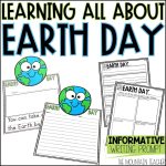 All About Earth Day Craft and April Writing Prompt for Earth Day Bulletin Board - Graphic Organizers, Writing Templates and Easy Print and Go Craft