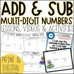 2 and 3 Digit Addition and Subtraction Worksheets for 2nd Grade Math Curriculum - Need the best 2 and 3 digit addition and subtraction lessons for your classroom? Teach students addition with regrouping and subtraction with regrouping in no time with these 6 weeks of FUN lesson plans. DAILY 2 and 3 digit addition and subtraction lesson plans, anchor charts, activities, and assessments are included.