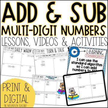 2 and 3 Digit Addition and Subtraction Worksheets for 2nd Grade Math Curriculum - Need the best 2 and 3 digit addition and subtraction lessons for your classroom? Teach students addition with regrouping and subtraction with regrouping in no time with these 6 weeks of FUN lesson plans. DAILY 2 and 3 digit addition and subtraction lesson plans, anchor charts, activities, and assessments are included.