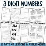 Place Value Hundreds Tens and Ones Worksheets and Activities for 1st 2nd or 3rd Grade