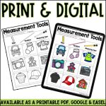 Measurement Worksheets and Activities for 1st, 2nd or 3rd Grade for Inches, Centimeters, Yards and Feet
