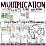 Multiplication Worksheets and Activities for 2nd or 3rd Grade including Arrays, Repeated Addition, Equal Groups and Word Problems
