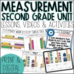 2nd Grade Measurement Worksheets and Activities including Inches and Centimeters - Get students measuring with this NO PREP 2nd grade measurement unit. Students will practice measurement in inches, measuring centimeters, comparing lengths, plotting heights on line plots and more measuring activities through these sequential measurement worksheets and activities.