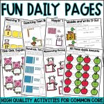 1st Grade Math Worksheets and Lessons - daily activities available in PDF worksheets to print in color or black and white