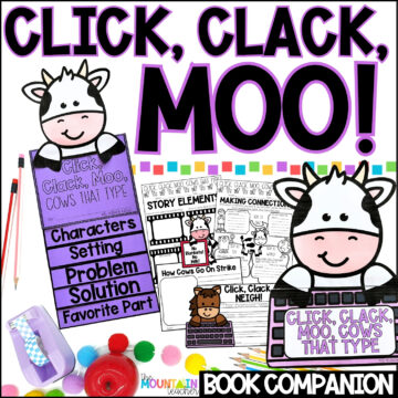 Click Clack Moo Read Aloud Activities | Back to School Crafts for Character Education for kindergarten, 1st, 2nd, 3rd or 4th grade and homeschool families