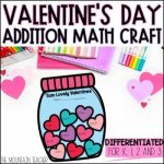 Valentines Day Math Craft and Activity for Fact Fluency and 2 Digit Addition