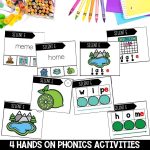 Silent E CVCe Worksheets, Activities and Games for 1st Grade Phonics or Spelling Hands on Phonics Centers