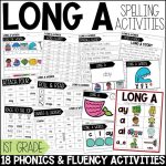 Long A Vowel Teams Worksheets, Activities & Games 1st Grade Phonics or Spelling