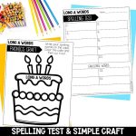 Long A Vowel Teams Worksheets, Activities & Games 1st Grade Phonics or Spelling Phonics Craft and Spelling Test