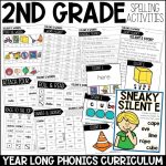 2nd Grade Phonics Curriculum and Spelling Words with Activities for Science of Reading
