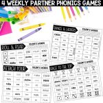 2nd Grade Phonics Curriculum and Spelling Words with Activities for Science of Reading Partner Phonics Games