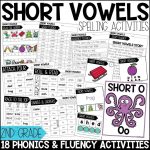 Short Vowel Review Worksheets, Activities & Games 2nd Grade Phonics or Spelling