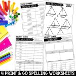Magic E CVCe Worksheets, Activities & Games 2nd Grade Phonics or Spelling Print and Go Spelling Worksheets