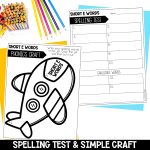 Short E CVC Activities and Worksheets for 1st Grade Phonics or Spelling Practice Phonics Craft and Spelling Tests