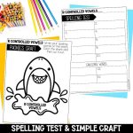 R Controlled Vowels Worksheets, Activities & Games 2nd Grade Phonics or Spelling Spelling Test and Phonics Craft