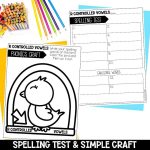 Bossy R Worksheets, Activities & Games for 2nd Grade Phonics or Spelling Spelling Test and Phonics Craft