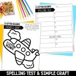 2 Letter Blends Worksheets, Activities & Games for 2nd Grade Phonics or Spelling Spelling Test and Phonics Craft