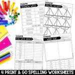 TH SH Digraphs Worksheets, Activities & Games for 2nd Grade Phonics or Spelling Print and Go Worksheets