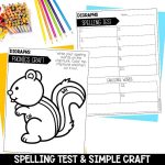 CH WH Digraphs Worksheets, Activities & Games for 2nd Grade Phonics or Spelling Phonics Craft and Spelling Test