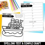 Short I CVC Worksheets and Activities for 1st Grade Phonics or Spelling Practice Spelling Tests and Phonics Craft